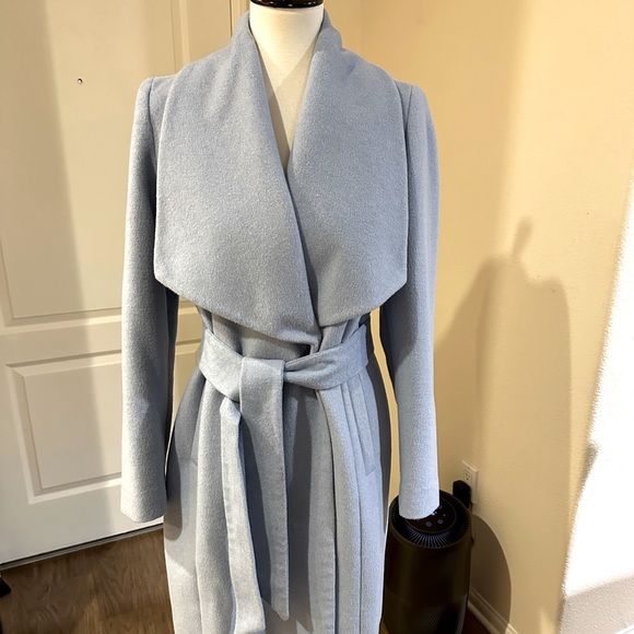 Cole Haan Powder Blue Wool Coat - Picture 4 of 17